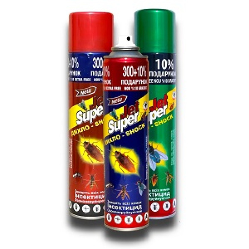 Дихлофос Джет Супер JET SUPER , 330 мл красный