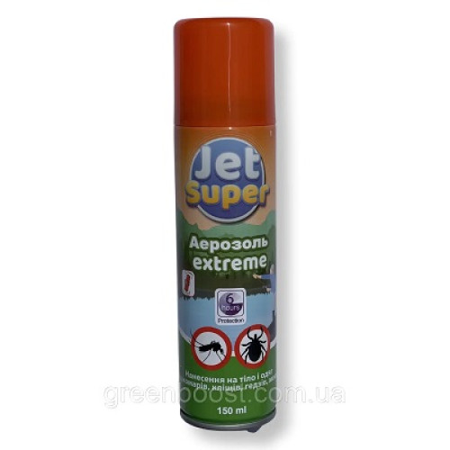 Аерозоль від комарів і кліщів Jet Super Extreme (150 мл)