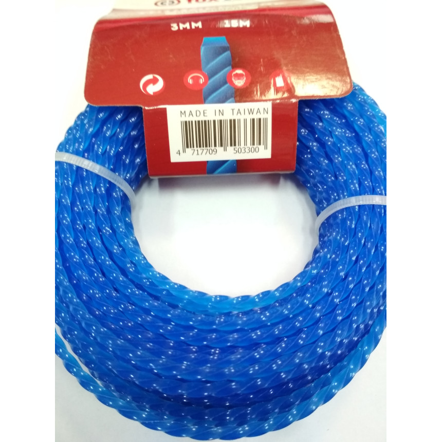 Лєска для тримерів 15 м, 2.4 мм (кручена)