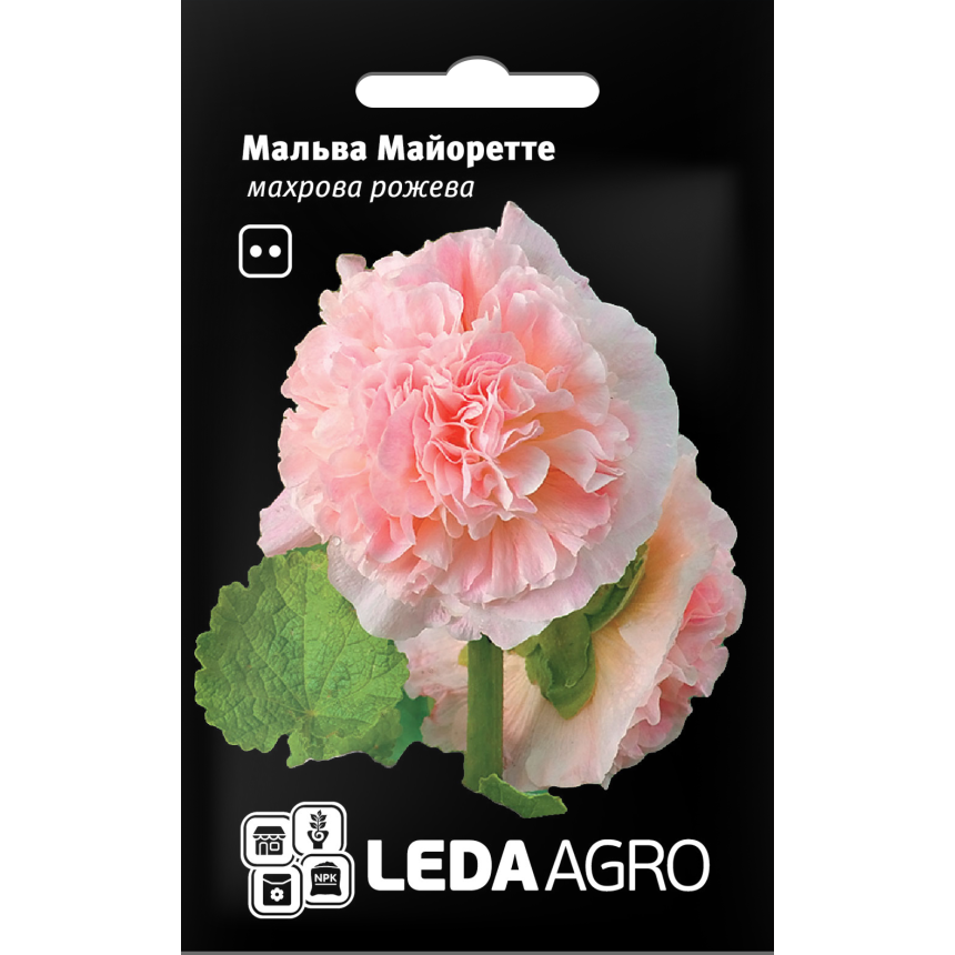 Мальва Майоретте махрова рожева