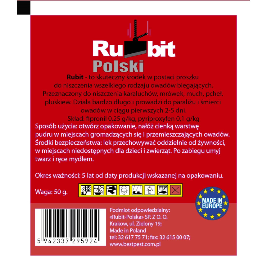 Рубіт (порошок від тарганів та мурах) 50г