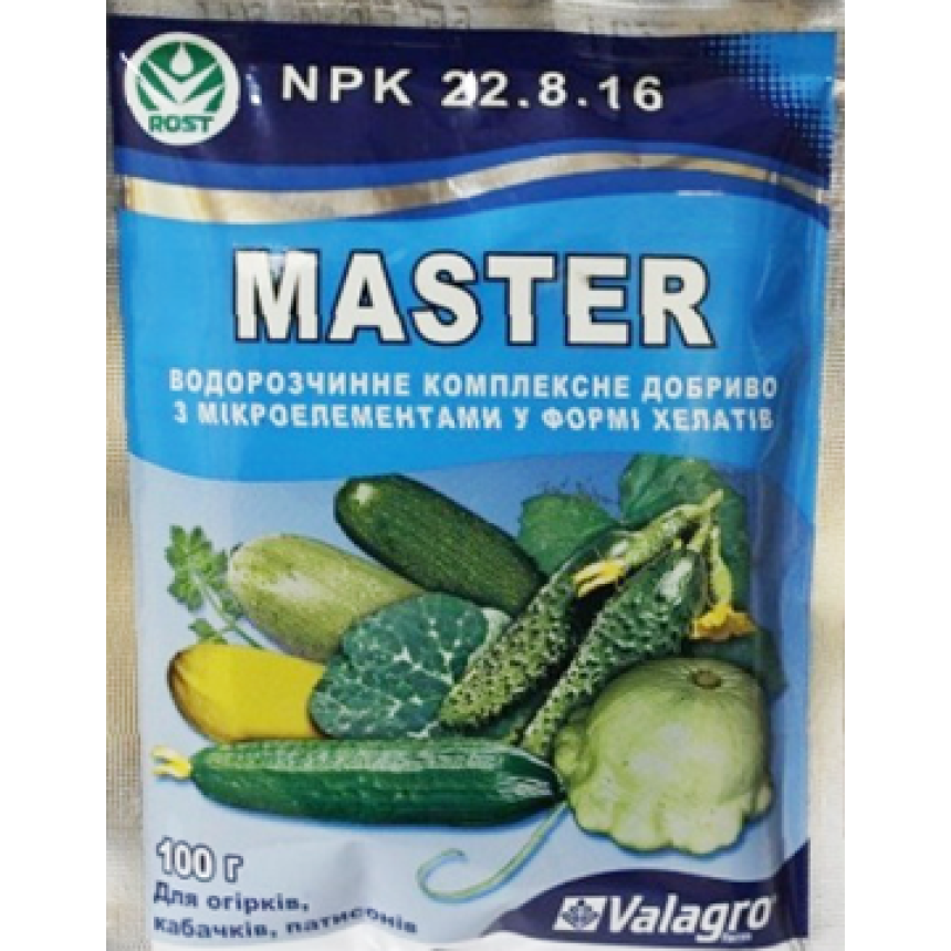 Добриво Майстер для огірків, кабачків, патісонів,  100г
