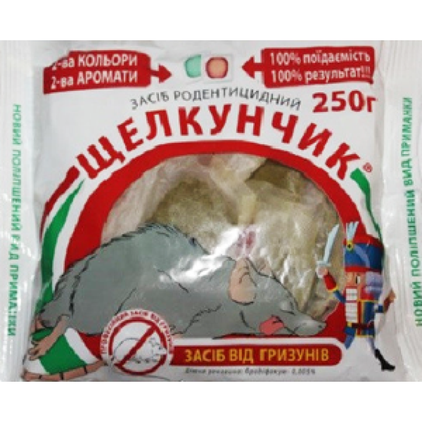 Лускунчик тісто від щурів та мишей, 250г 